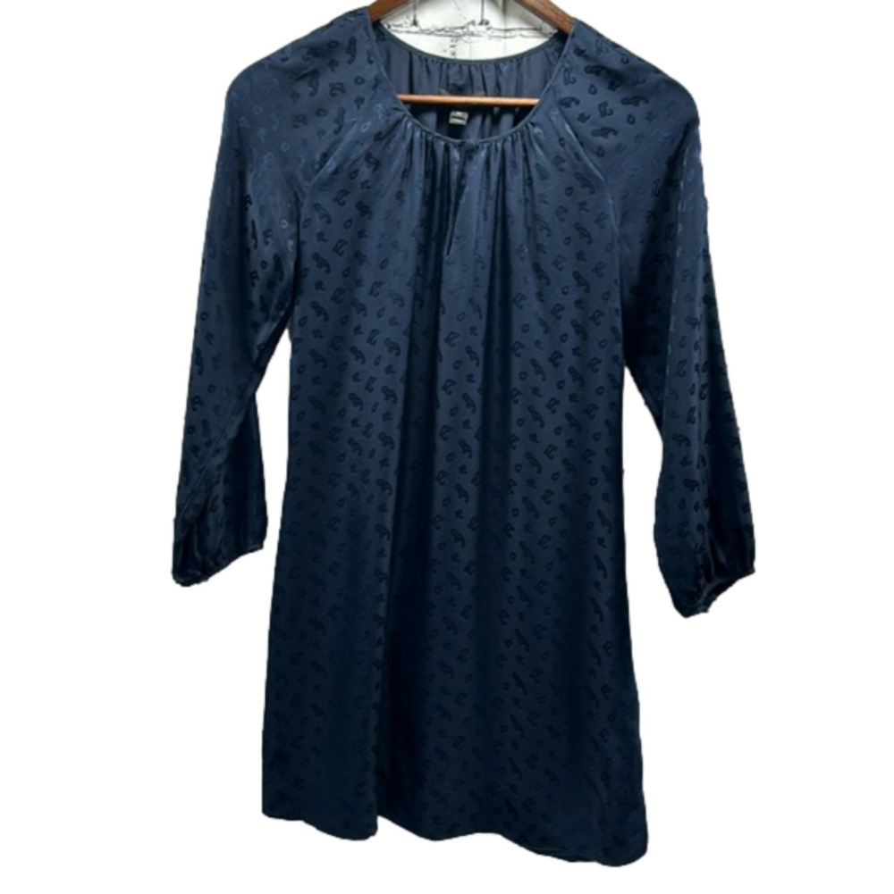 J.Crew Silk 3/4 Sleeve Shift Dress Size 00 - Picture 1 of 6